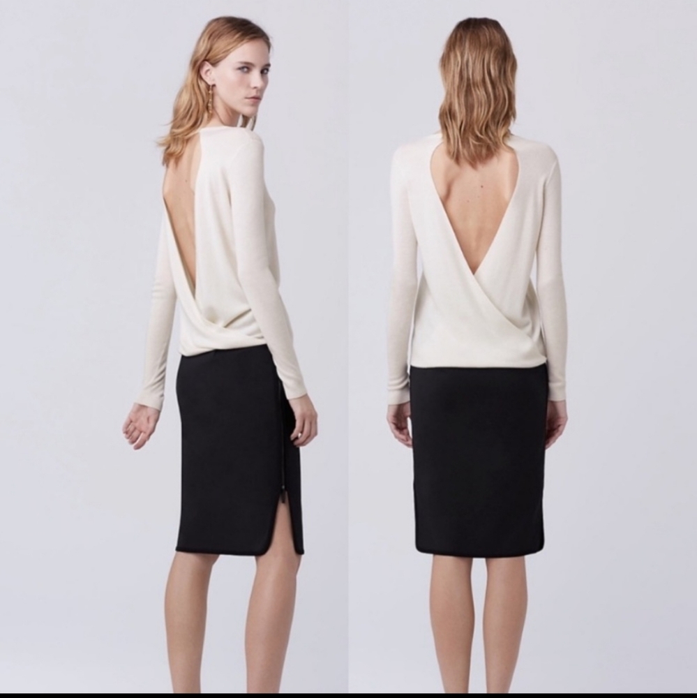 Diane Von Furstenberg Kylee Open Back Twist Sweat… - image 1